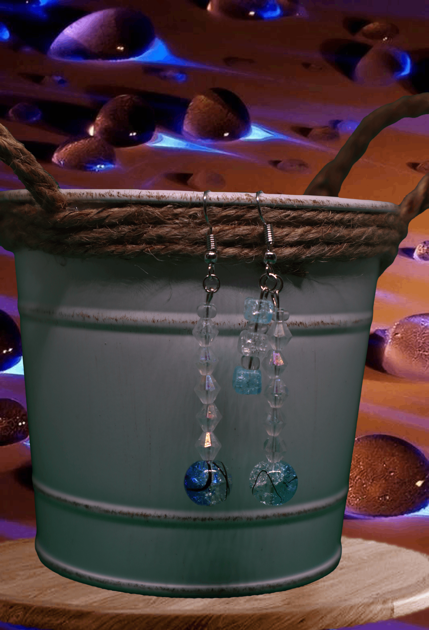 Multi-Drop Crystal Earrings by When The Sun Doth Sleep