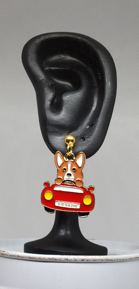 Dog-Themed Dangle Earrings by When The Sun Doth Sleep