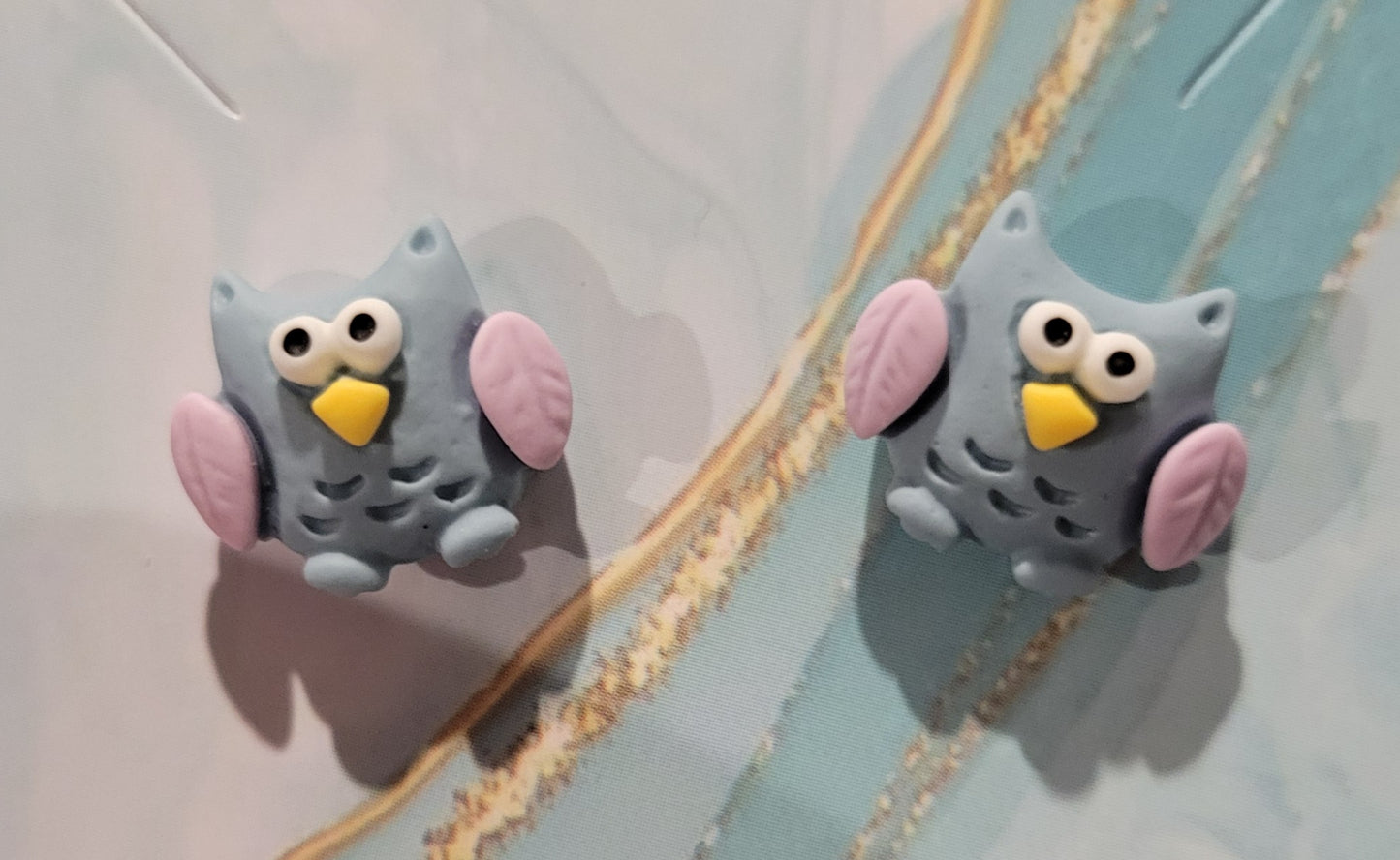 Owl Stud Earrings by When The Sun Doth Sleep