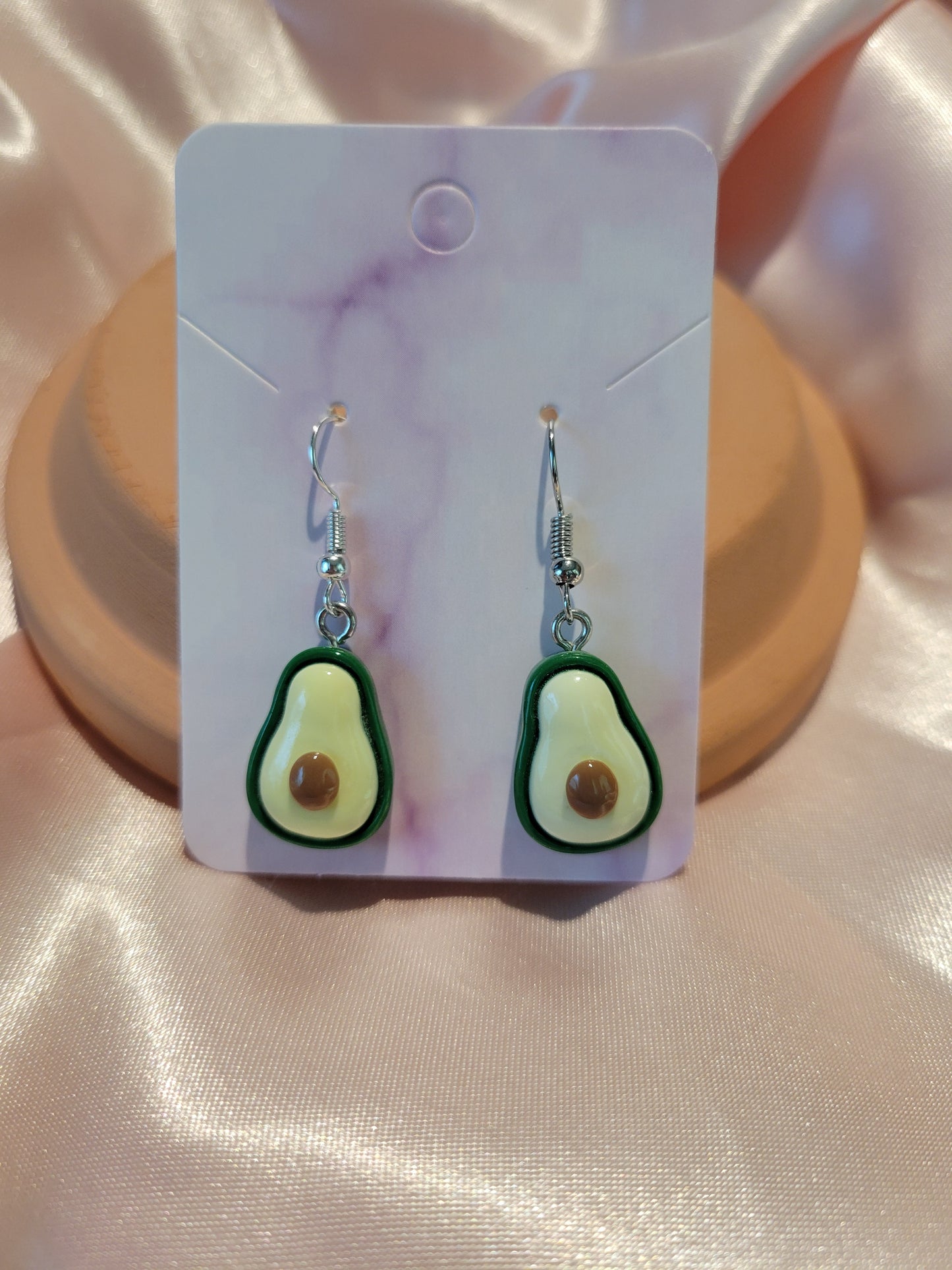 Avocado Dangle Earrings by When The Sun Doth Sleep
