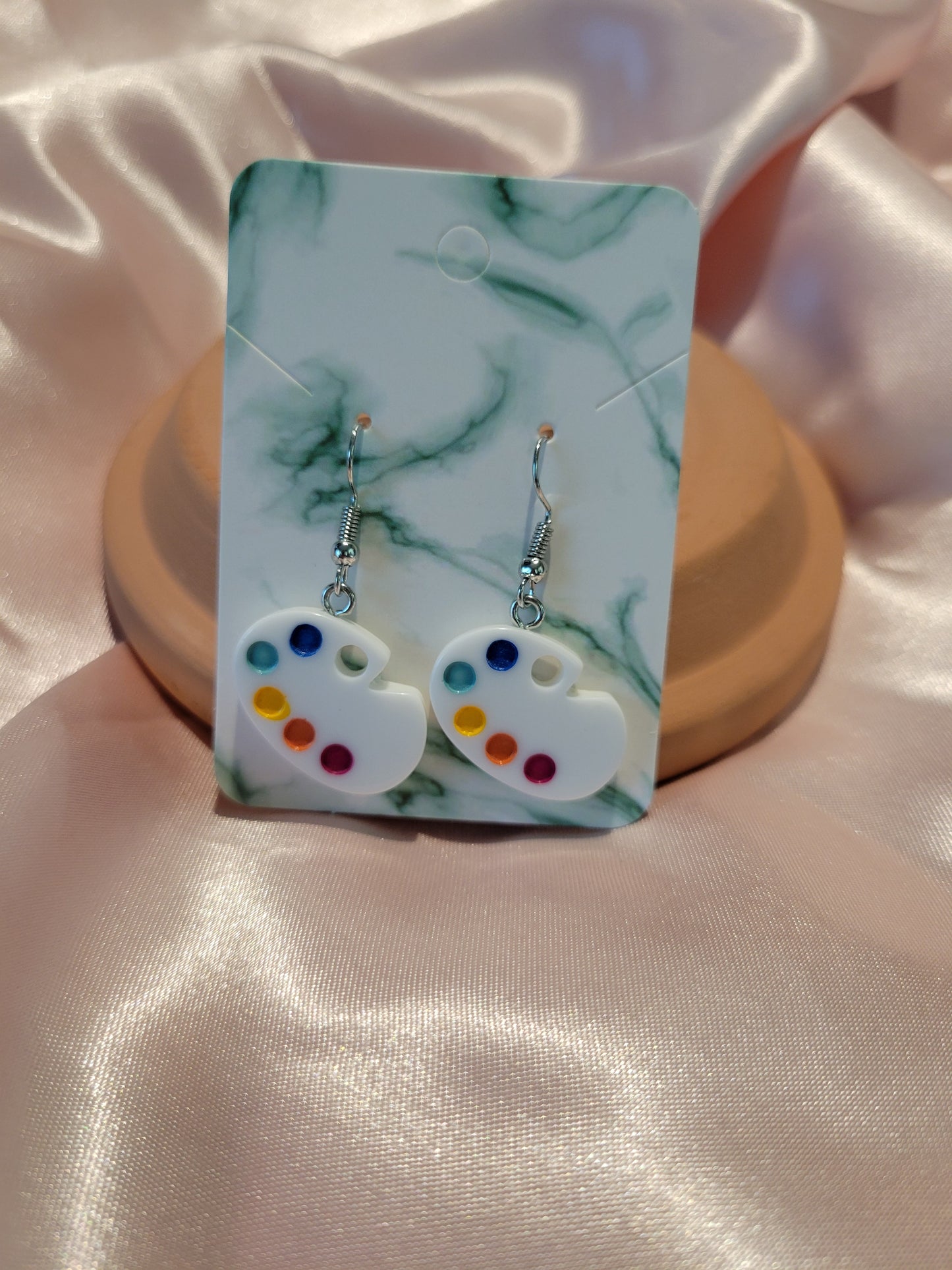 Paint Tray Dangle Earrings by When The Sun Doth Sleep
