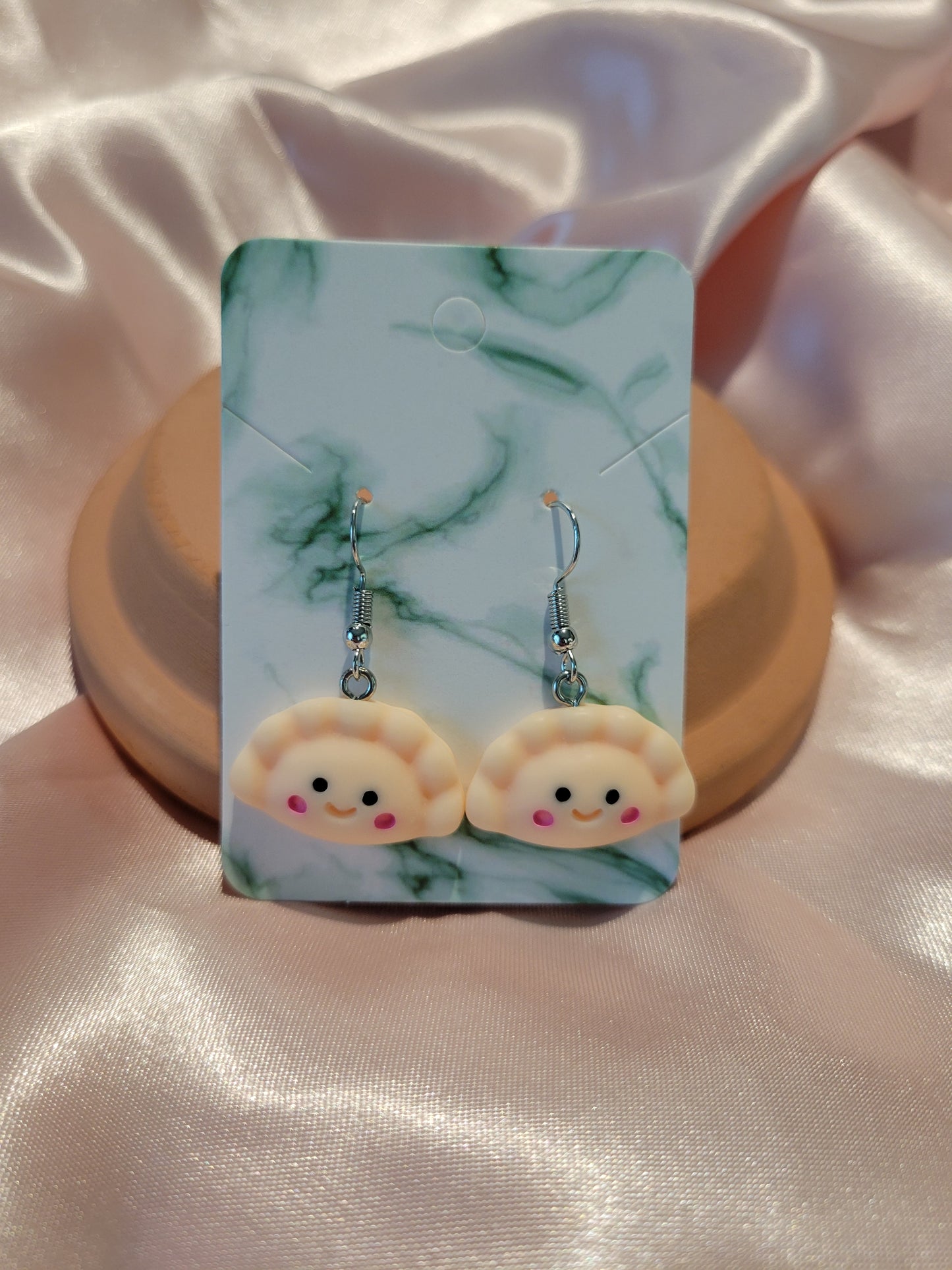 Dumpling Dangle Earrings by When The Sun Doth Sleep