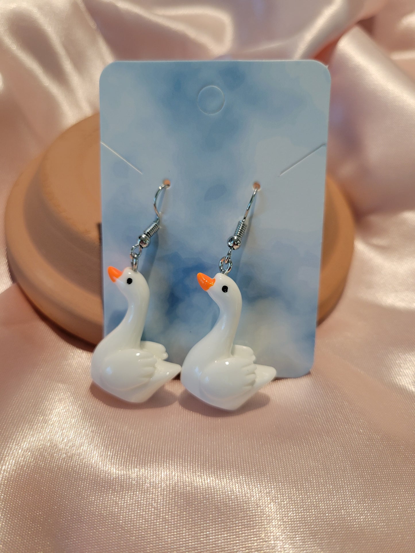 Swan Grace Dangle Earrings by When The Sun Doth Sleep