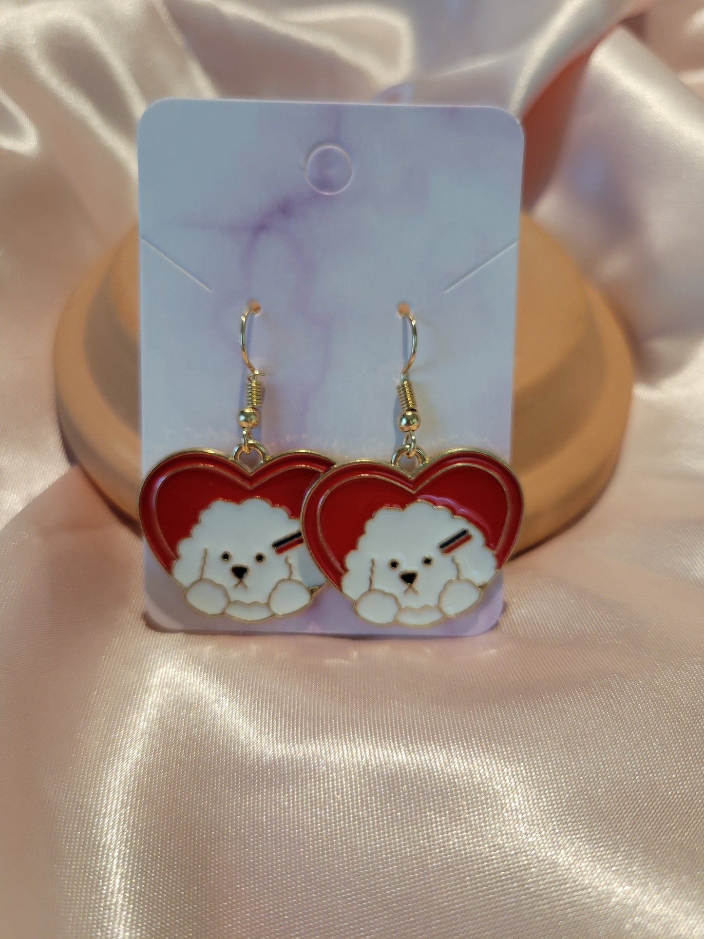 Puppy Love Dangle Earrings by When The Sun Doth Sleep