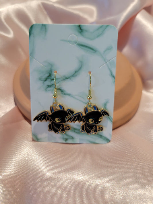Dragon Duo Dangle Earrings by When The Sun Doth Sleep