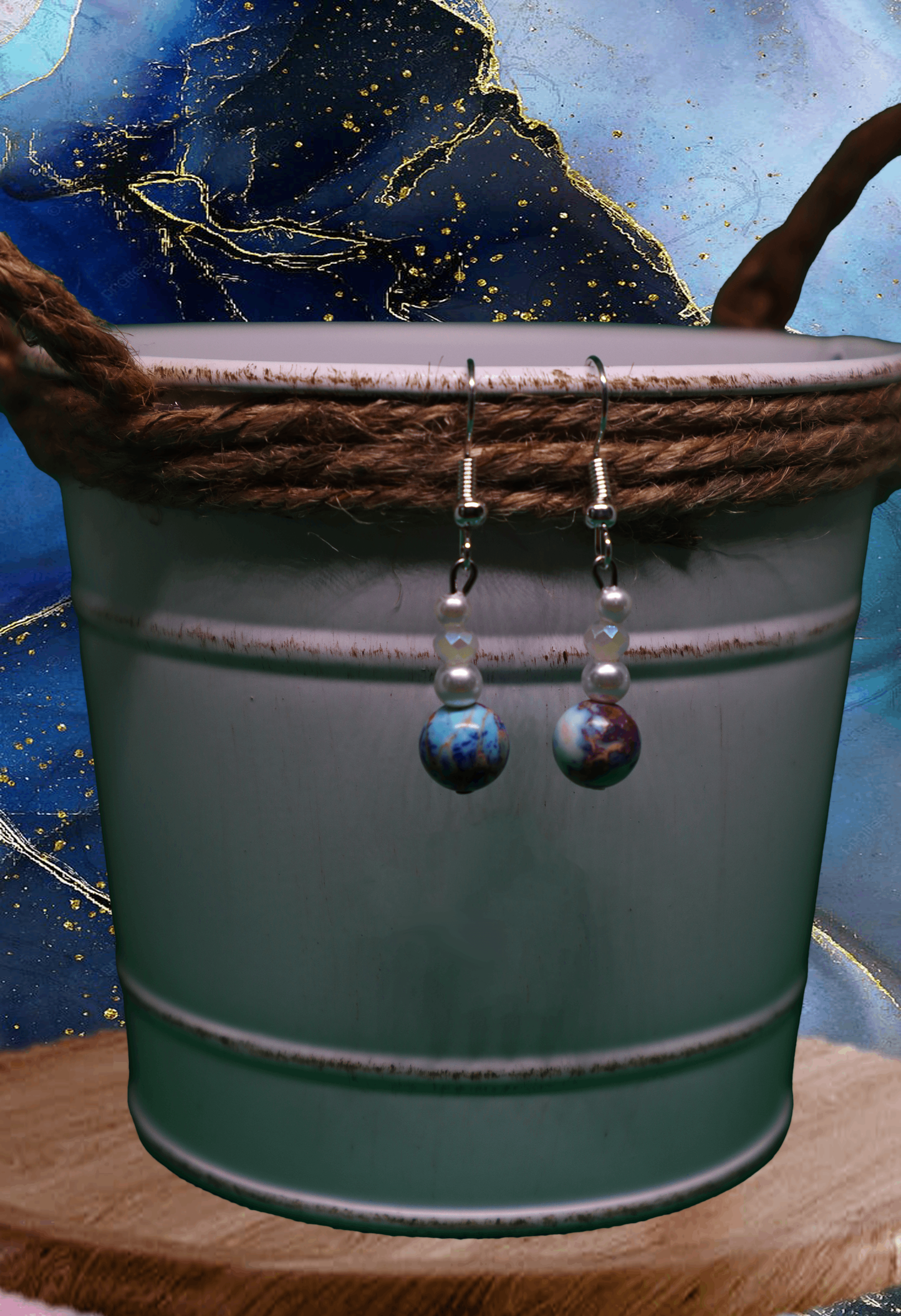 Pearl Accent Dangle Earrings by When The Sun Doth Sleep
