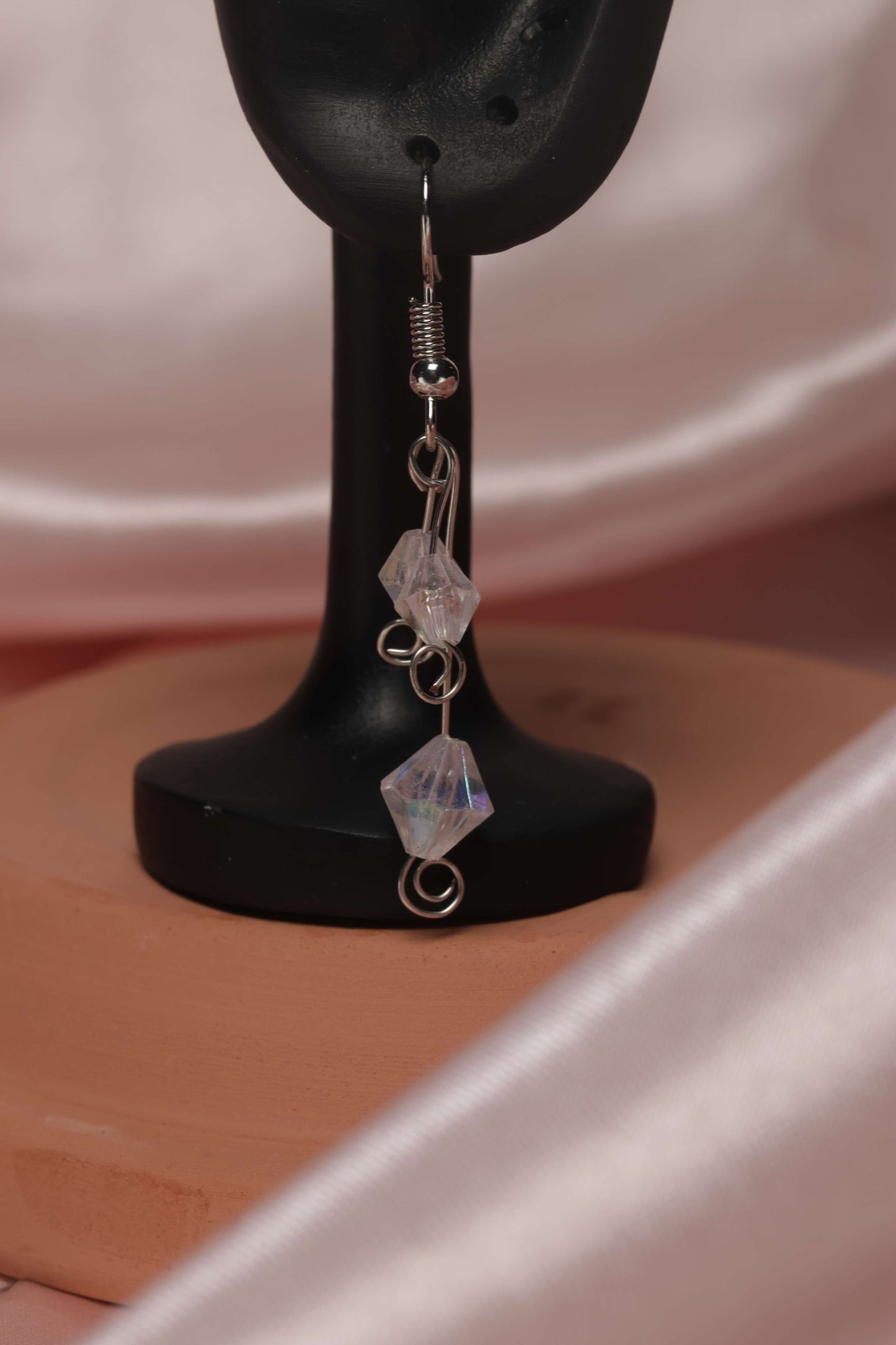 Three-Drop Crystal Dangle Earrings by When The Sun Doth Sleep