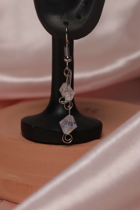 Three-Drop Crystal Dangle Earrings by When The Sun Doth Sleep