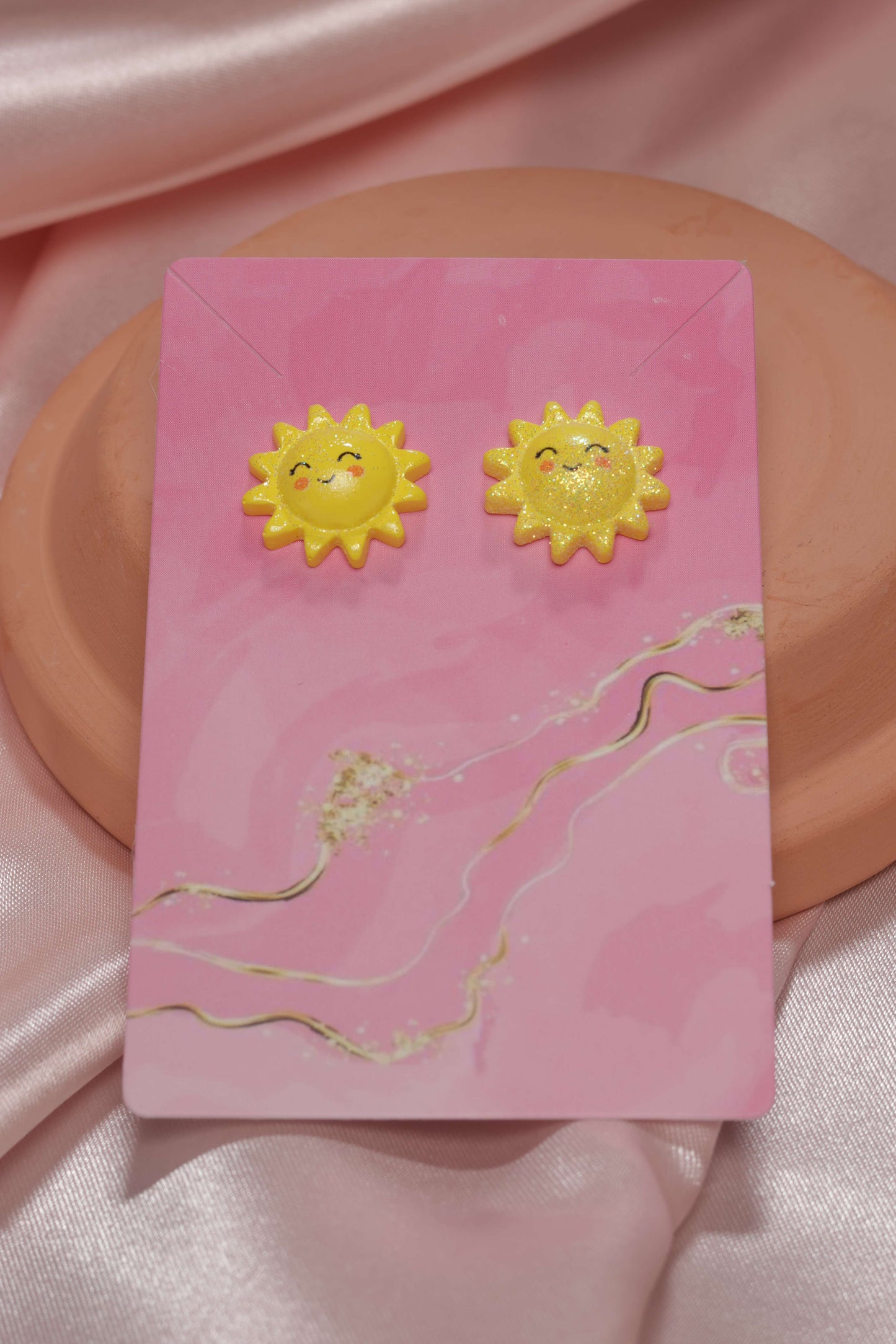 Sun Stud Earrings by When The Sun Doth Sleep