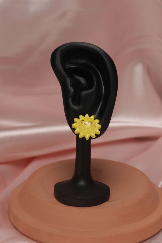 Sun Stud Earrings by When The Sun Doth Sleep