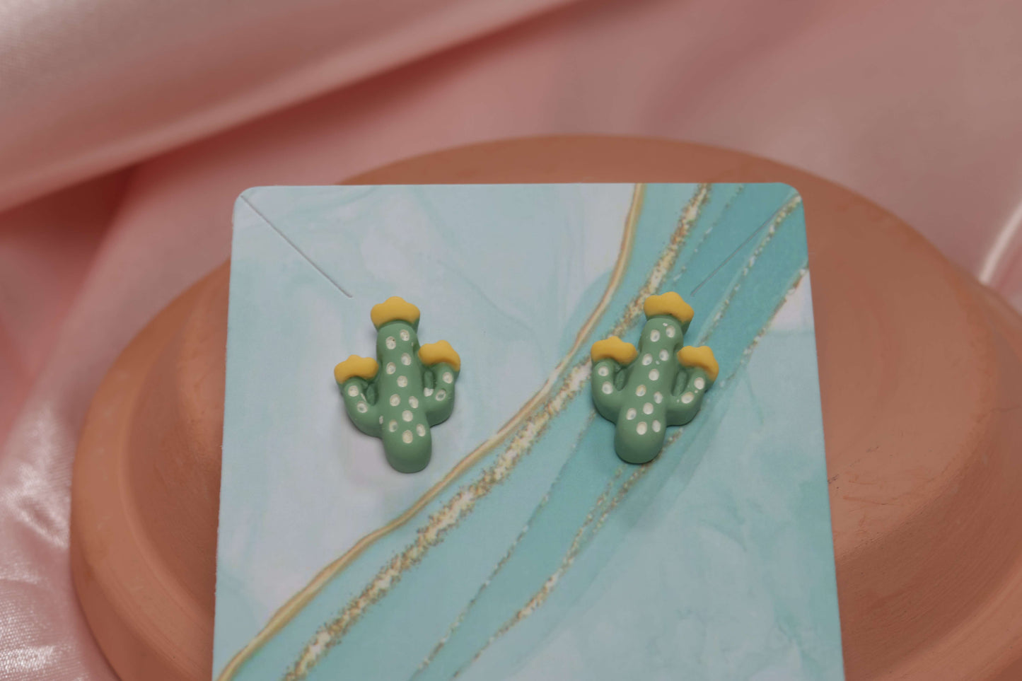 Cactus Stud Earrings by When The Sun Doth Sleep
