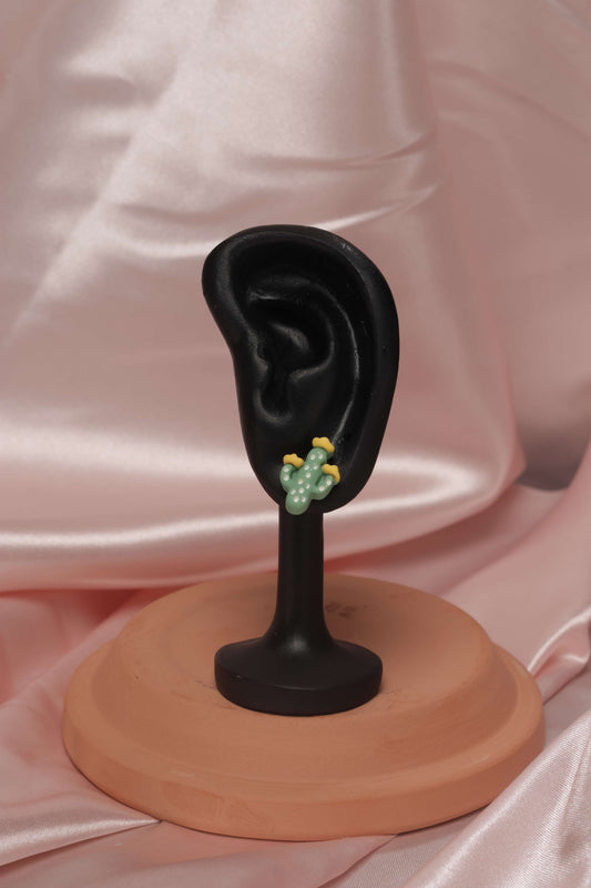 Cactus Stud Earrings by When The Sun Doth Sleep
