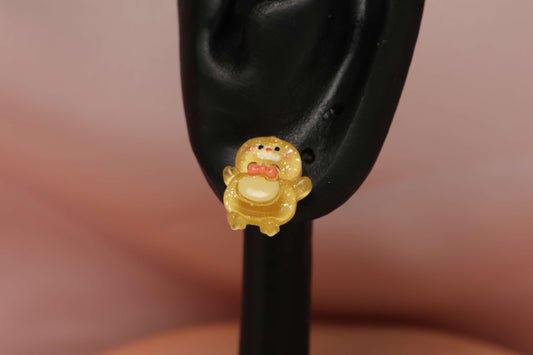 Sparkly Chicken Stud Earrings by When The Sun Doth Sleep