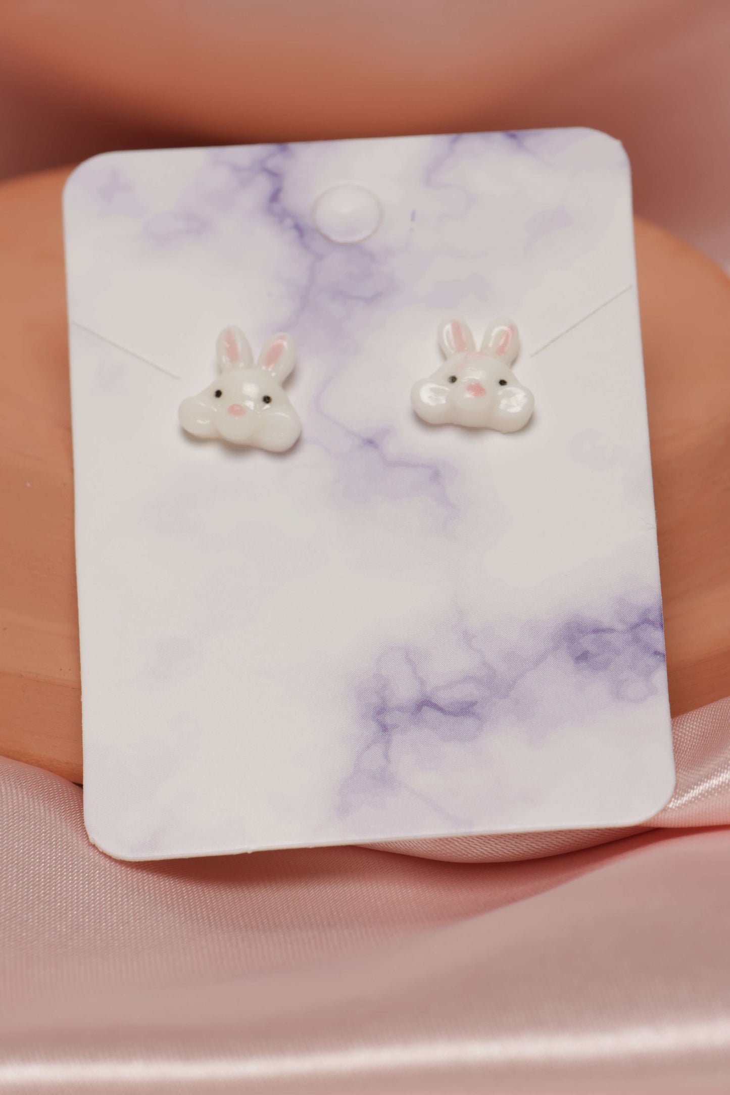 White Rabbit Stud Earrings by When The Sun Doth Sleep