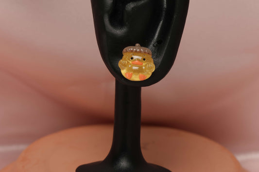 Chicken in Acorn Cap Stud Earrings by When The Sun Doth Sleep
