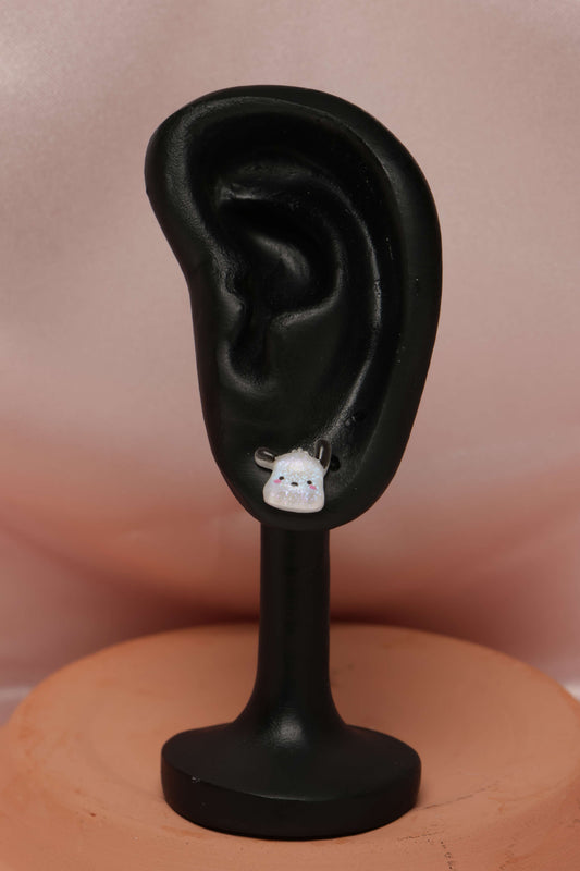 Sparkly Dog Stud Earrings by When The Sun Doth Sleep