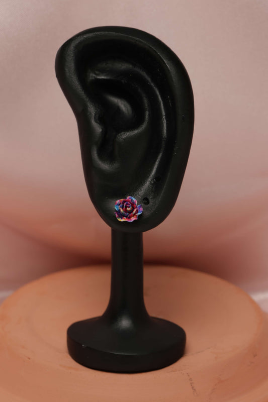 Rose Stud Earring Set – Multiple Colors & Metals by When The Sun Doth Sleep