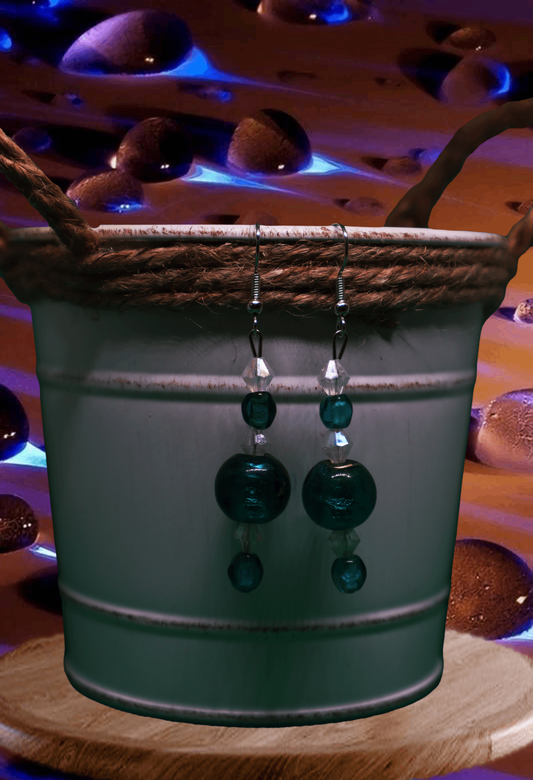 Crystalized Bead Dangle Earrings by When The Sun Doth Sleep