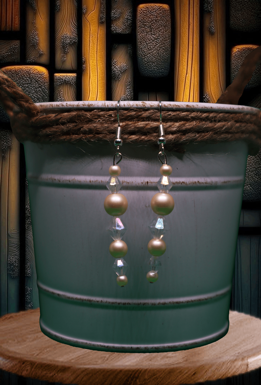 Crystal Glow Dangle Earrings by When The Sun Doth Sleep
