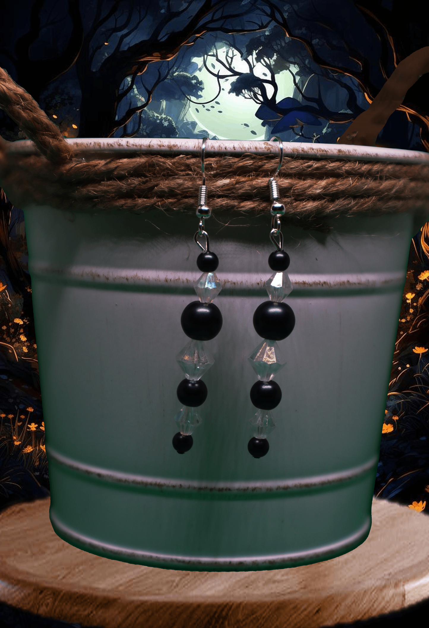Crystal Glow Dangle Earrings by When The Sun Doth Sleep
