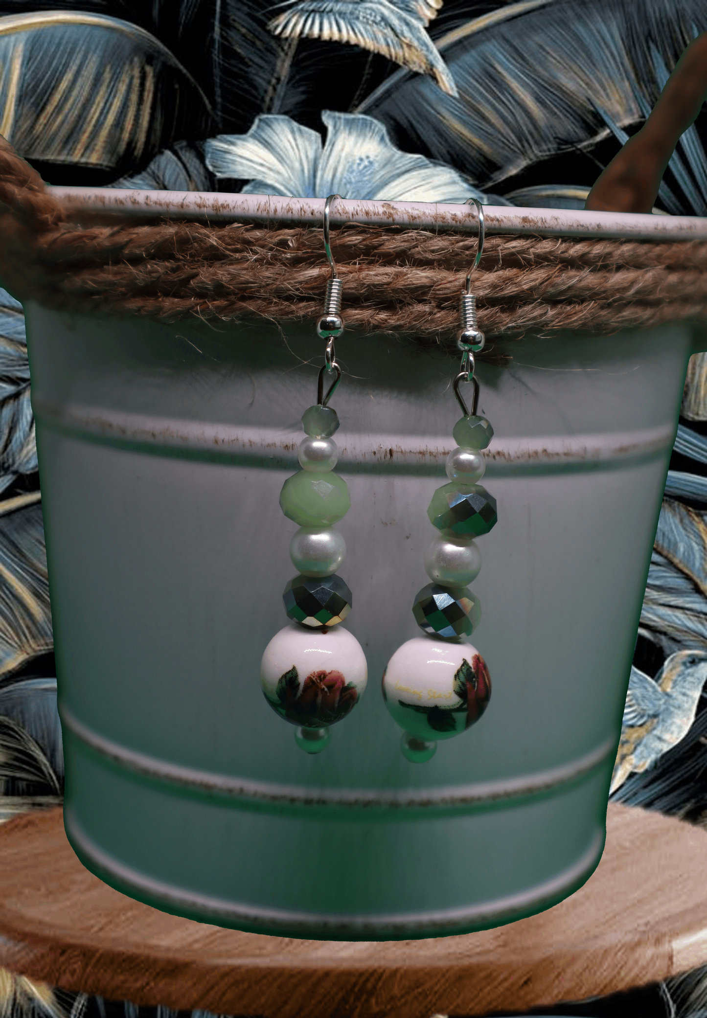 Floral Dangle Earrings by When The Sun Doth Sleep