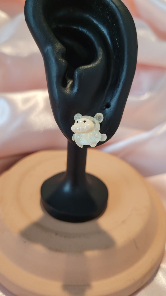 Kid in Bear Outfit Stud Earrings by When The Sun Doth Sleep