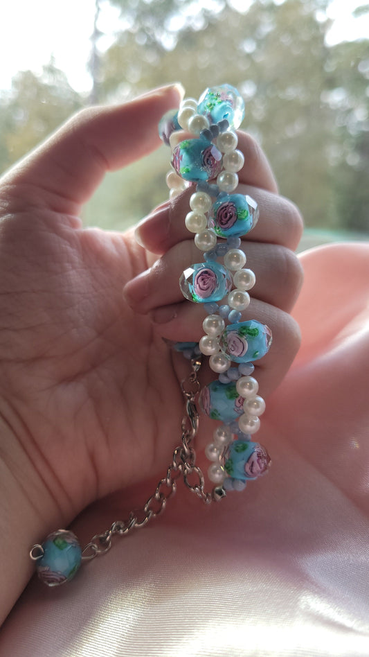 Blue Blossom Bracelet by When The Sun Doth Sleep