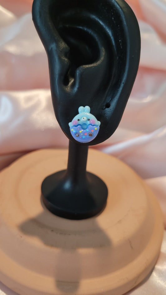 Donut Animal Stud Earrings by When The Sun Doth Sleep