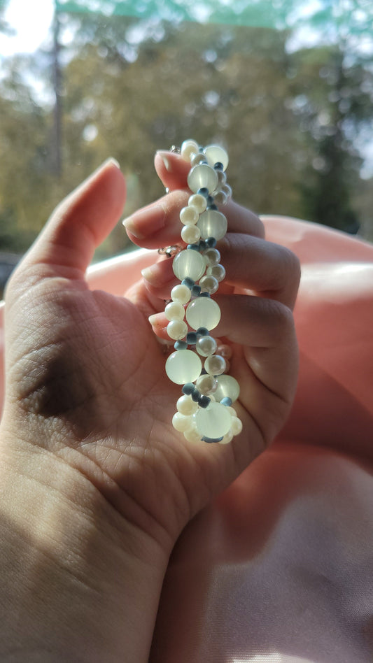Silver Mist Bracelet by When The Sun Doth Sleep