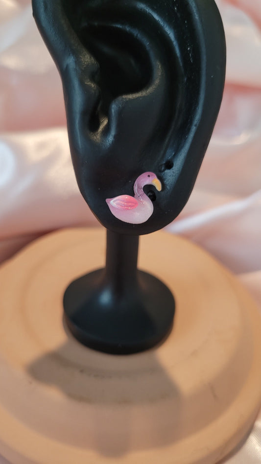 Flamingo Stud Earrings by When The Sun Doth Sleep