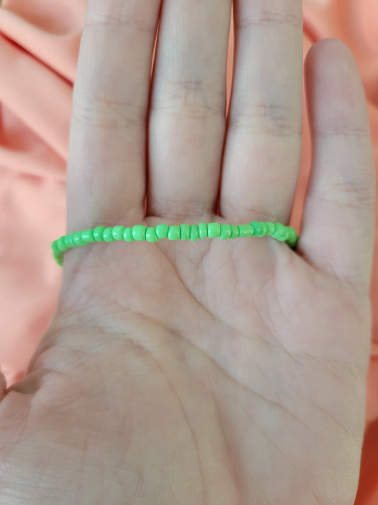 Single Colored Bracelet: Lime by When The Sun Doth Sleep