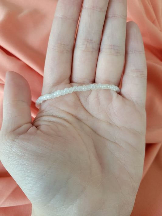 Single Color Bracelet: Snow Ball by When The Sun Doth Sleep