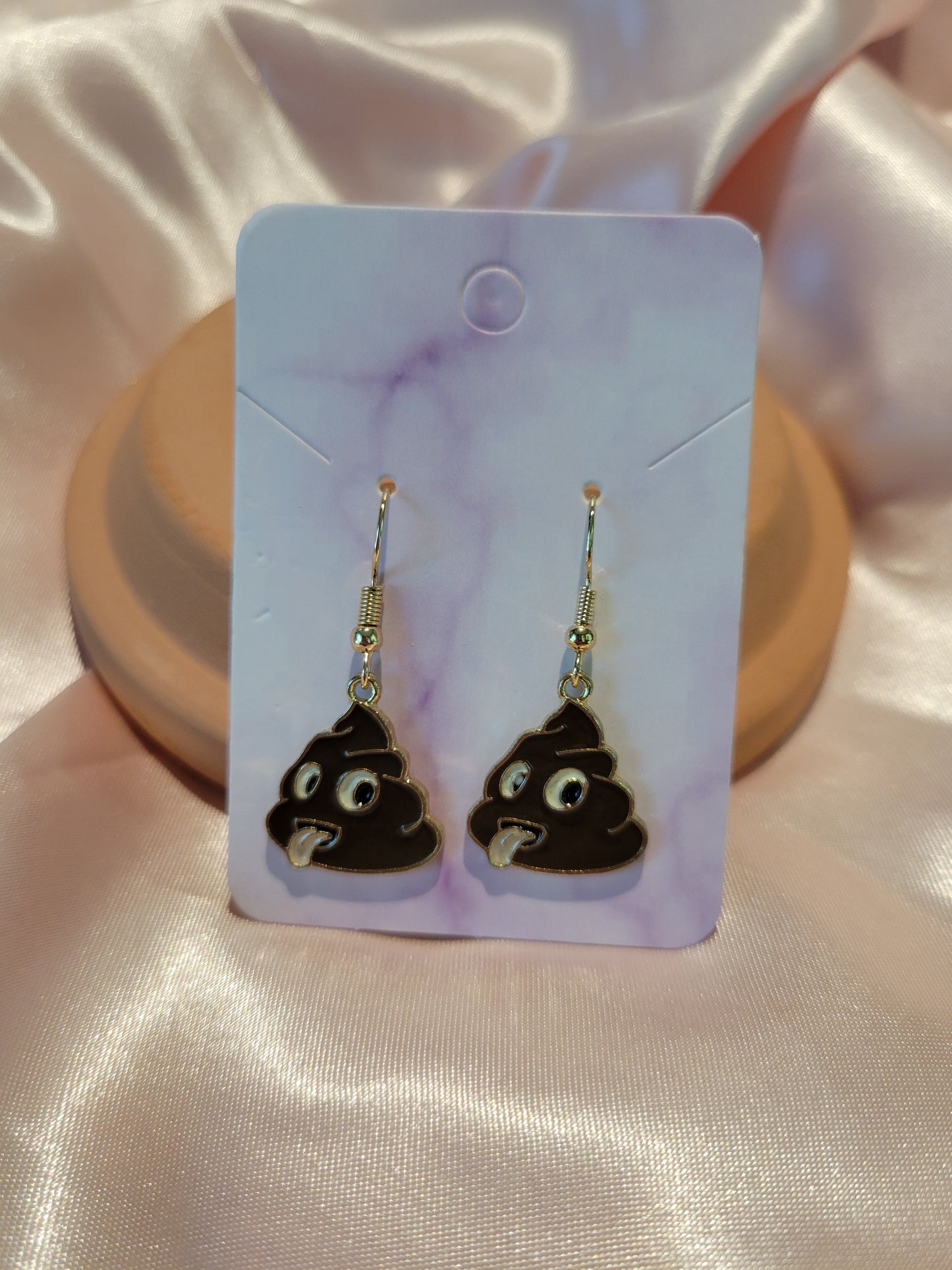 Poop Emoji (Earrings) by When The Sun Doth Sleep