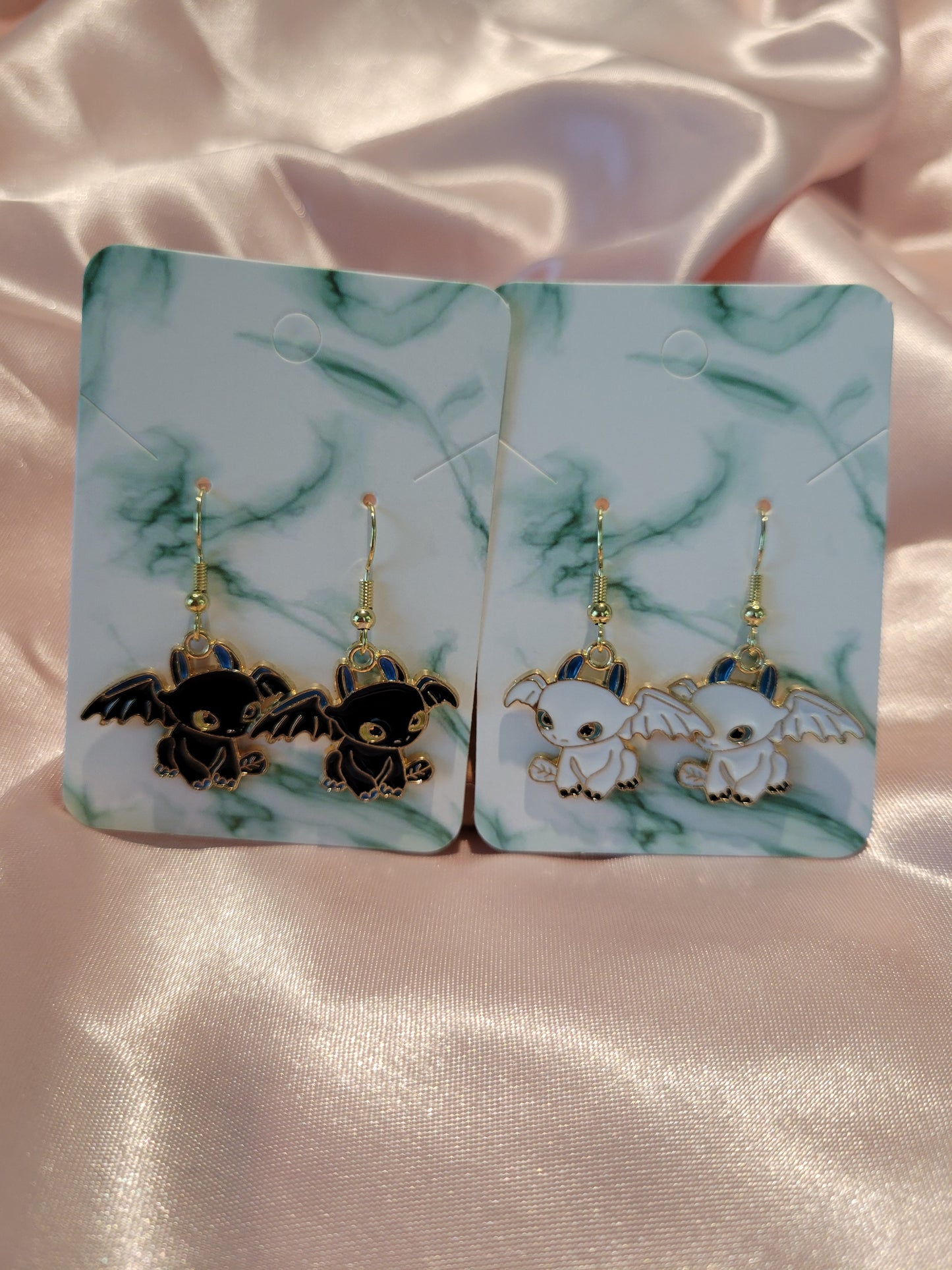 Dragon Duo Dangle Earrings by When The Sun Doth Sleep