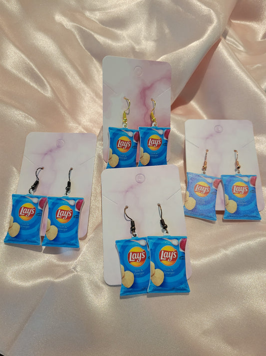 Lay's Chips (Earrings) by When The Sun Doth Sleep