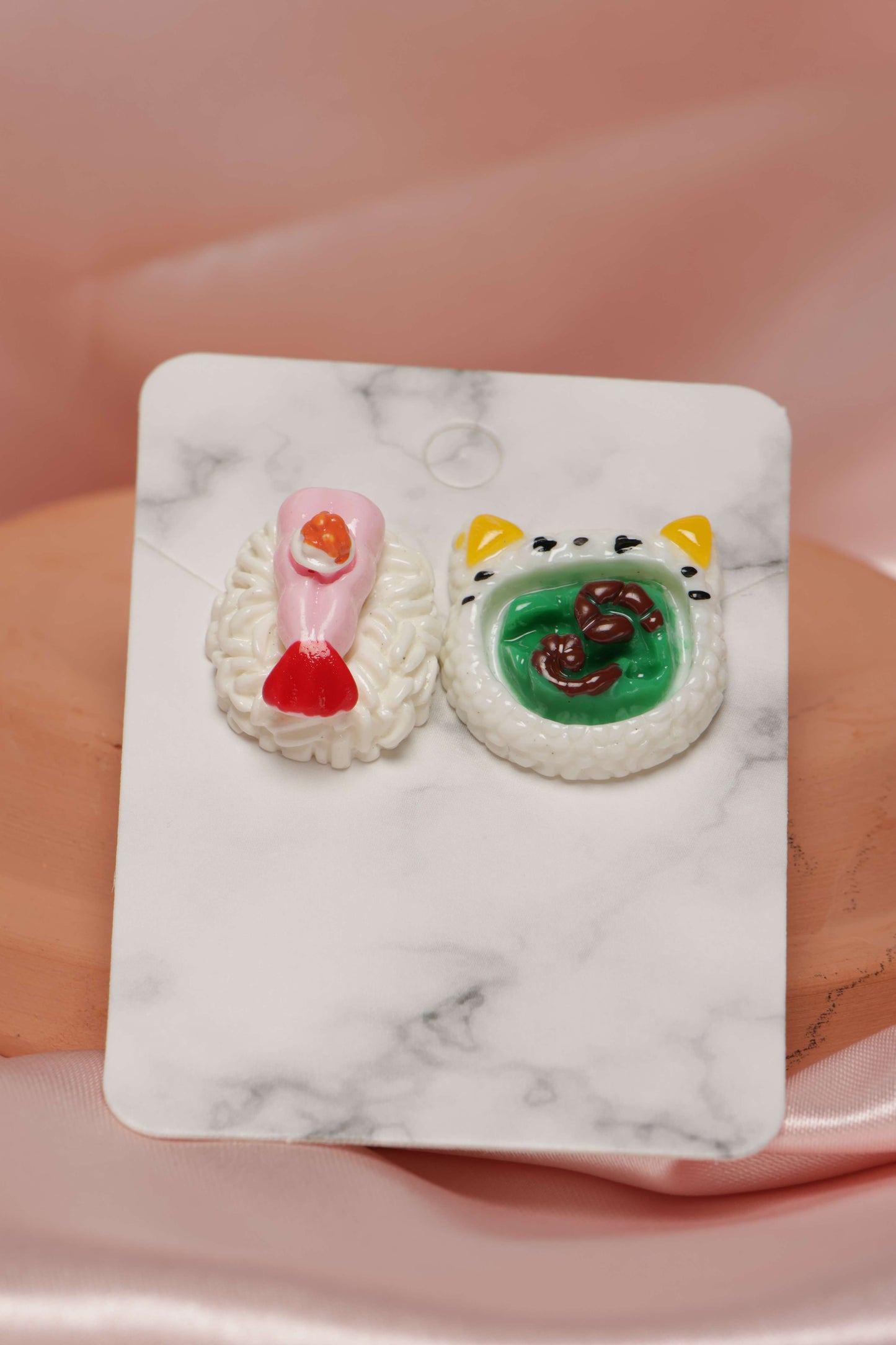 Sushi Studded Earrings by When The Sun Doth Sleep