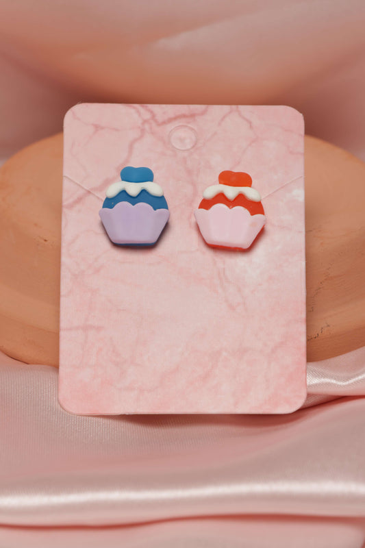 Cupcake Studded Earrings by When The Sun Doth Sleep