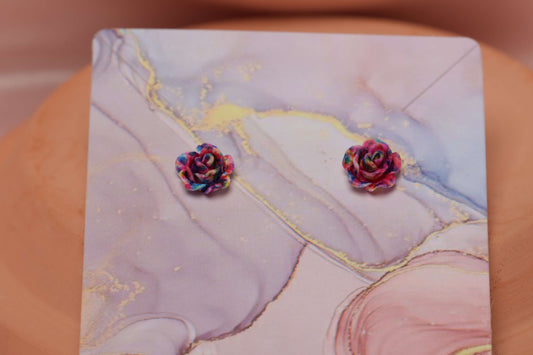 Rose Studded Earrings by When The Sun Doth Sleep