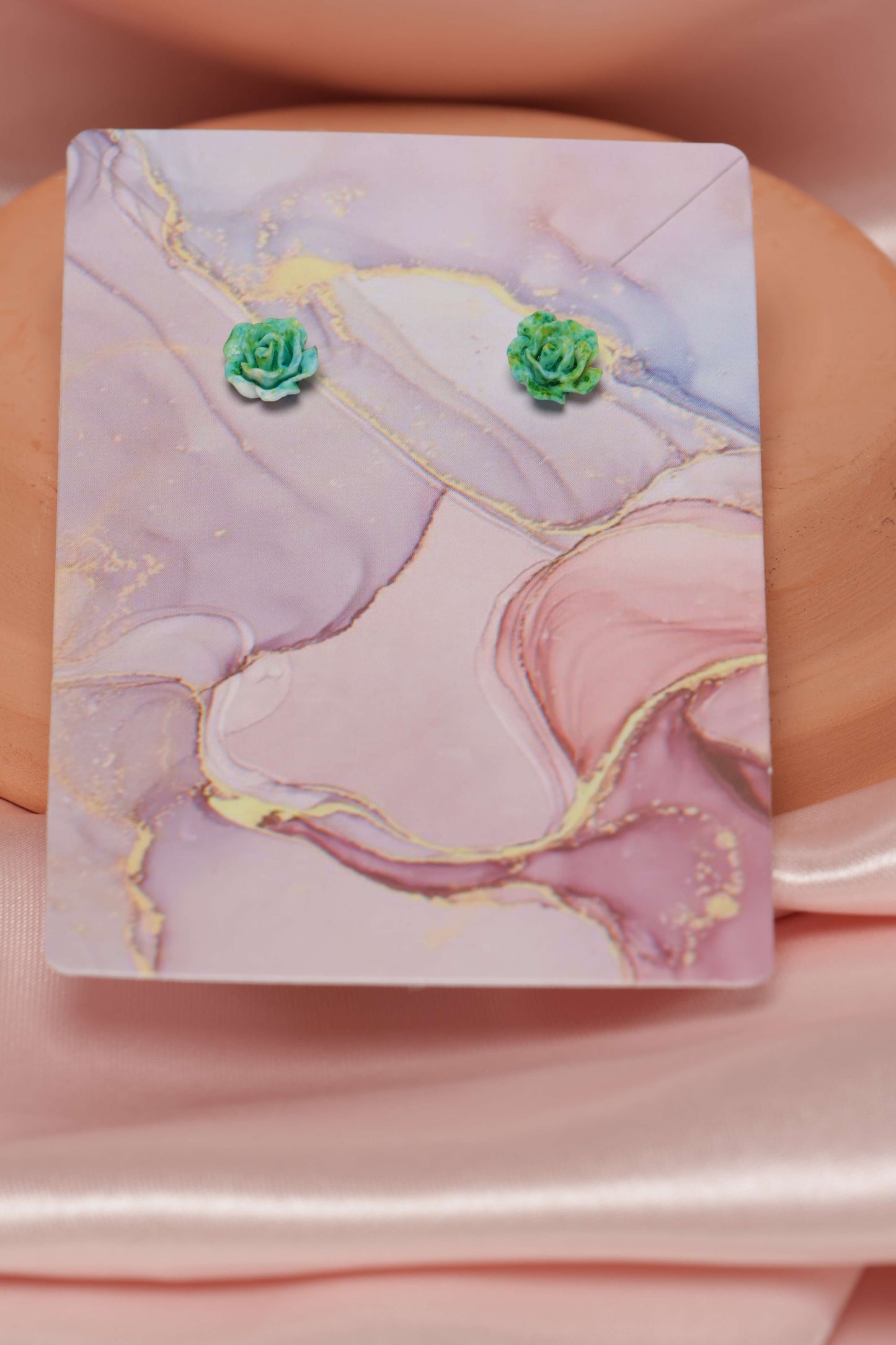 Rose Studded Earrings by When The Sun Doth Sleep