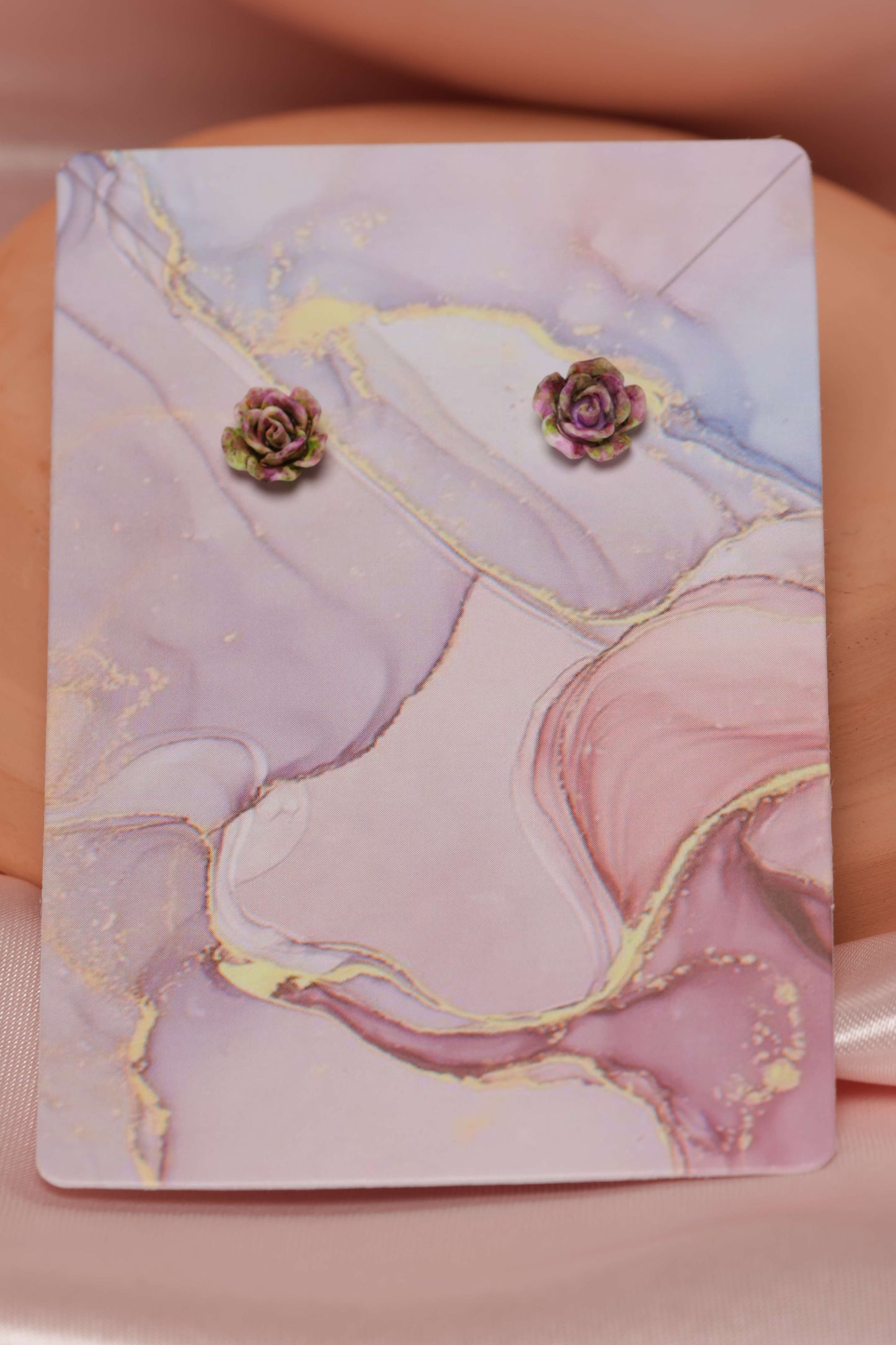 Rose Studded Earrings by When The Sun Doth Sleep