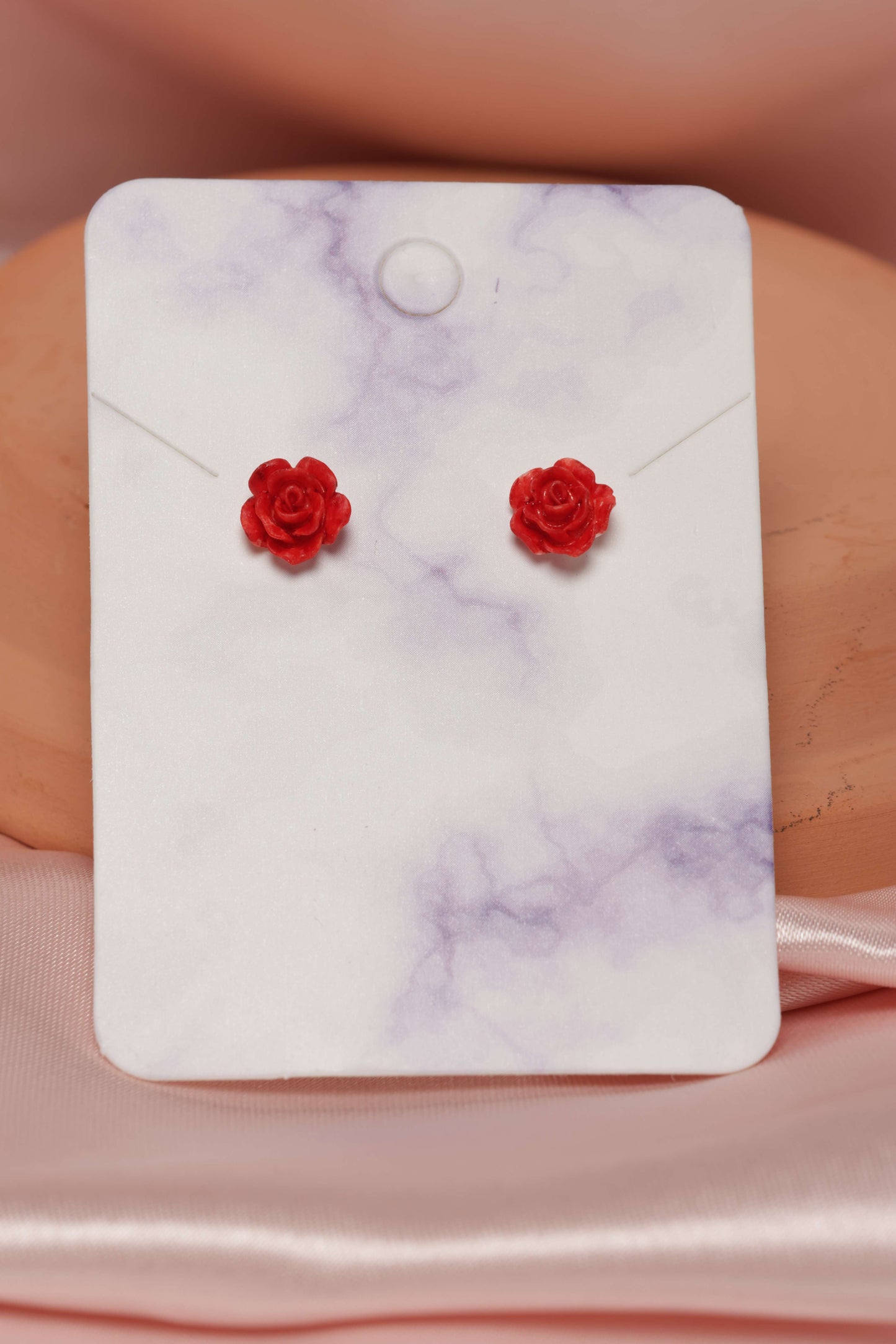 Rose Studded Earrings by When The Sun Doth Sleep