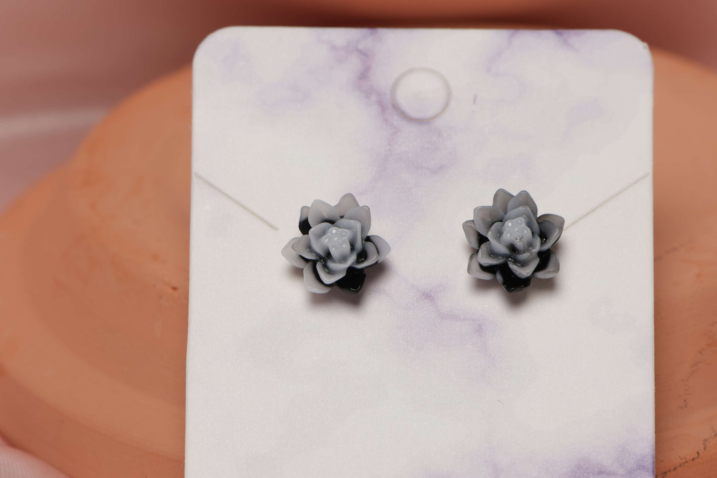 Succulent Studded Earrings by When The Sun Doth Sleep