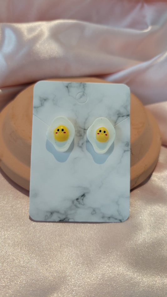 Egg 2.0 Studded Earrings by When The Sun Doth Sleep