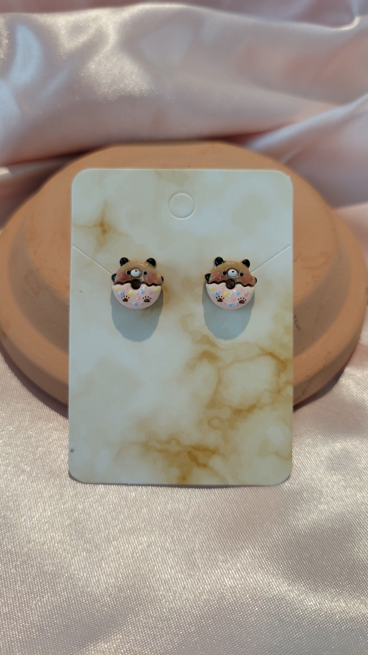 Donut Animal Studded Earrings by When The Sun Doth Sleep