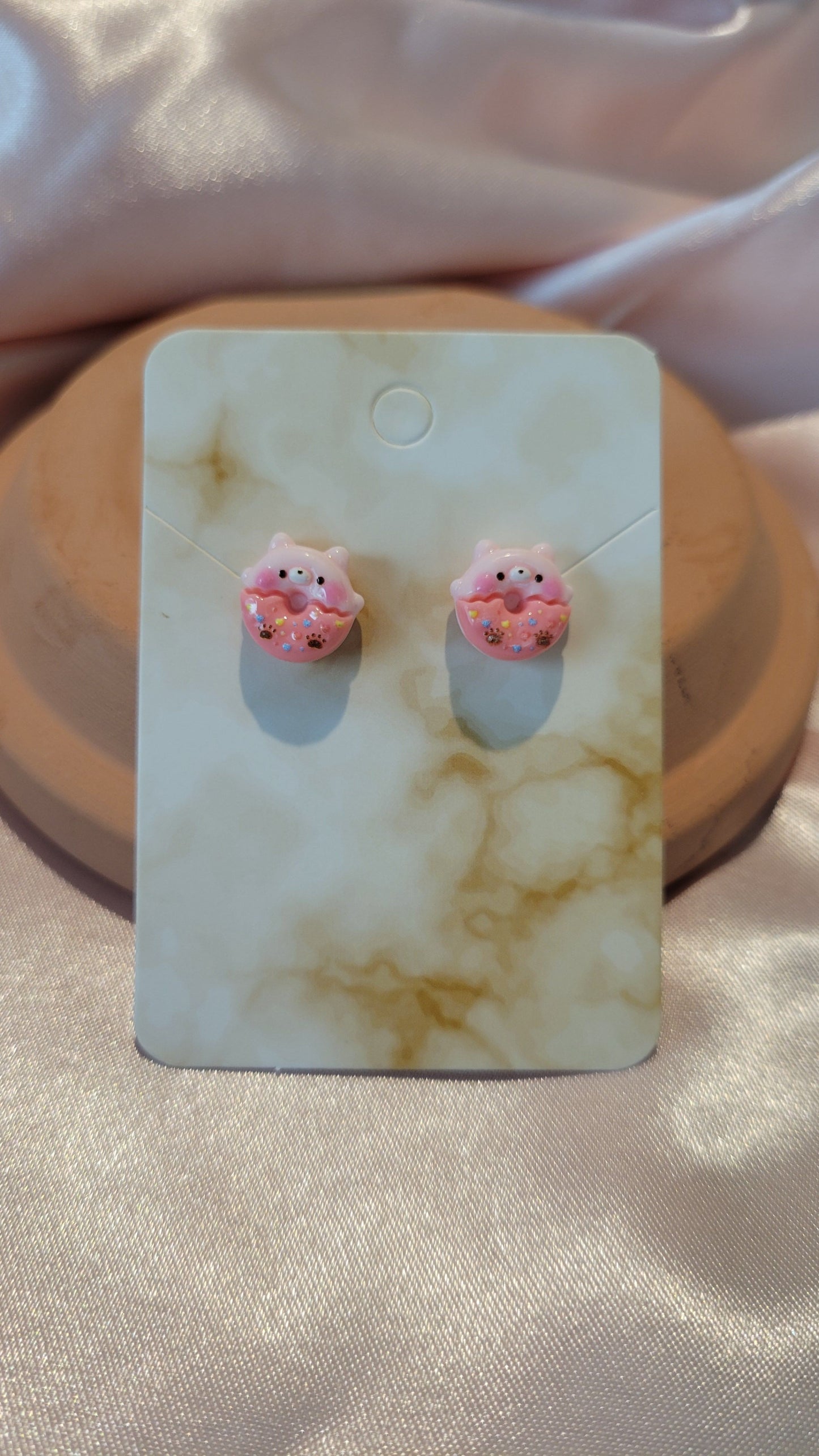 Donut Animal Studded Earrings by When The Sun Doth Sleep