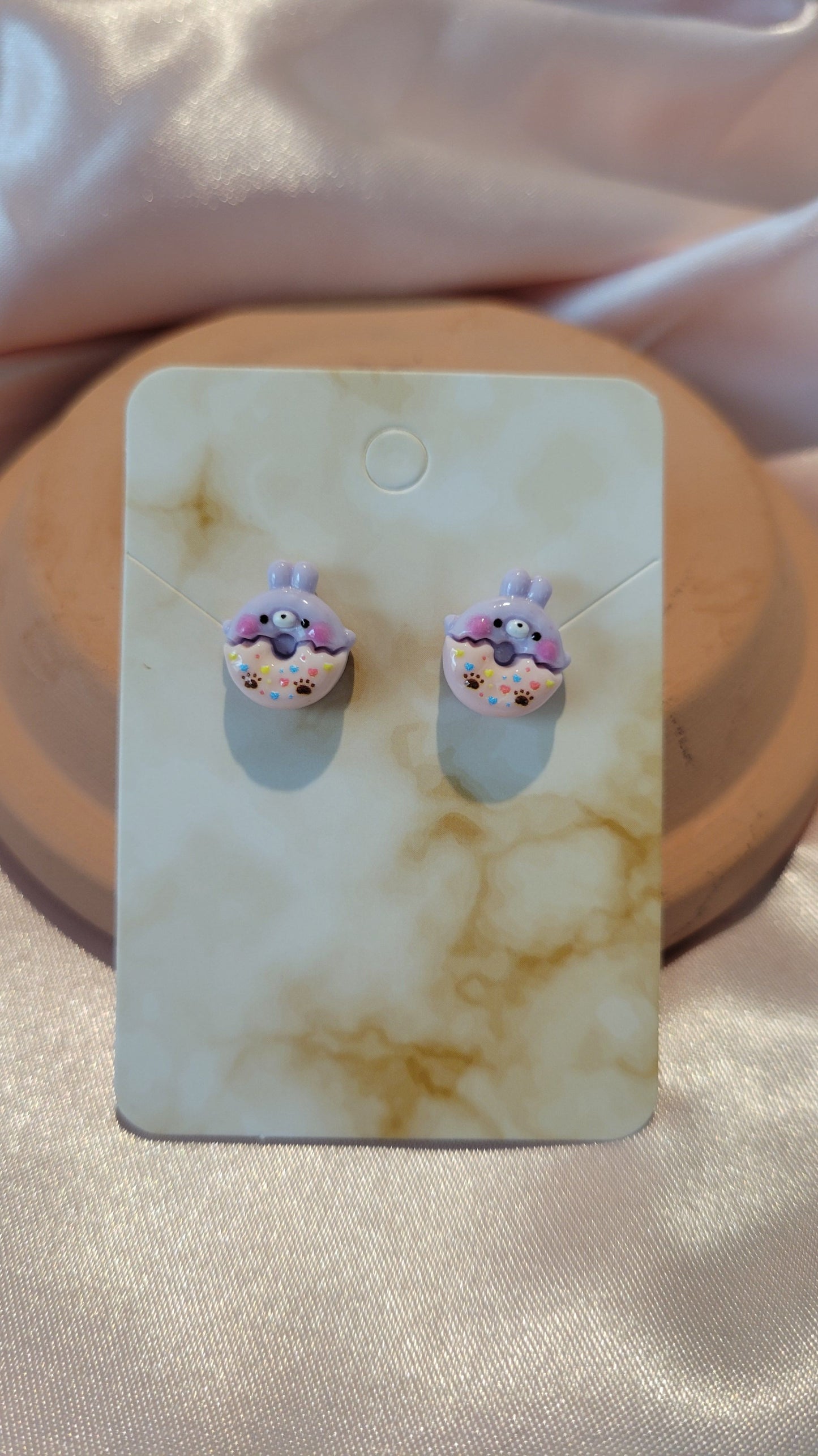 Donut Animal Studded Earrings by When The Sun Doth Sleep