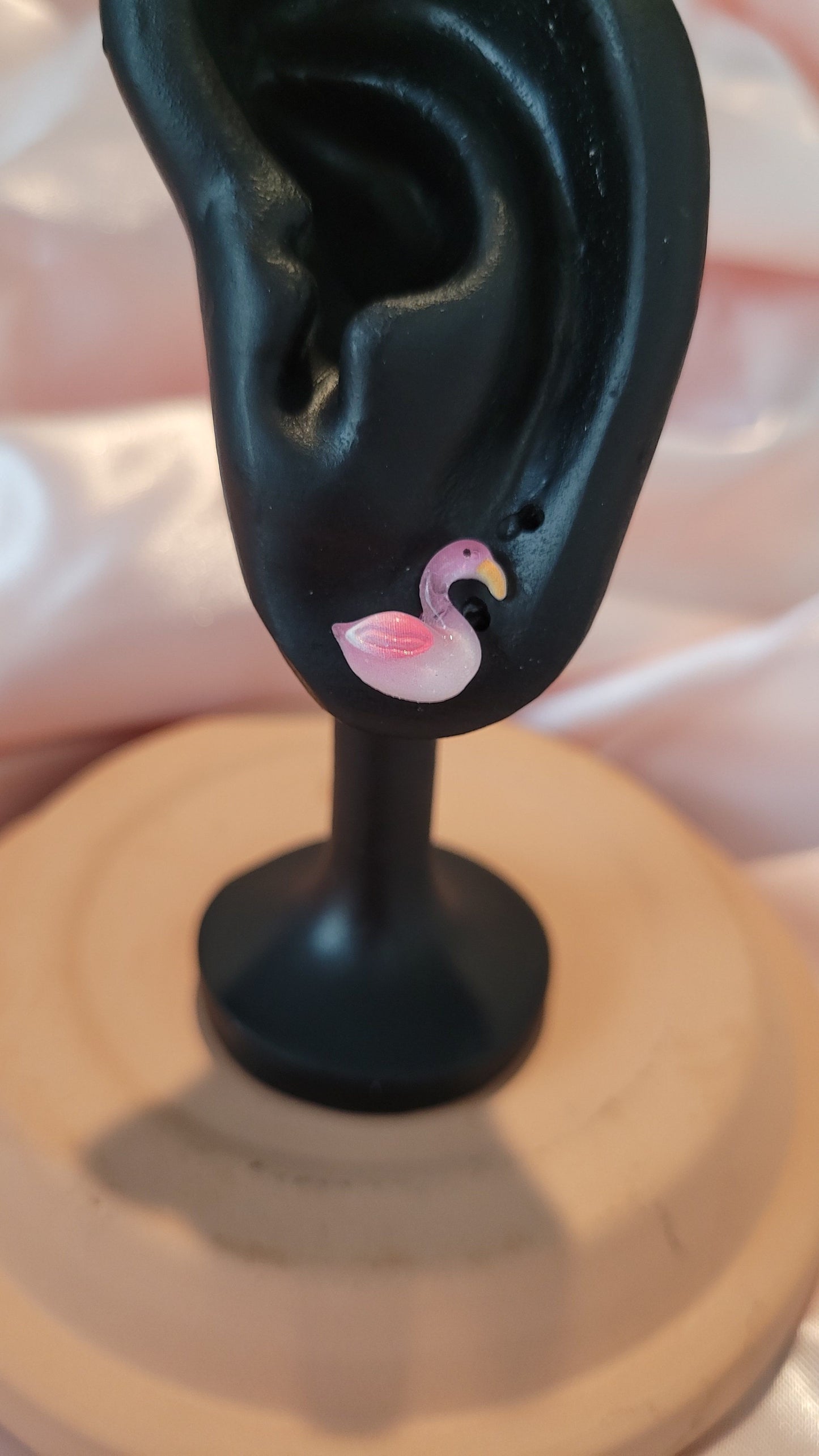 Flamingo Studded Earrings by When The Sun Doth Sleep